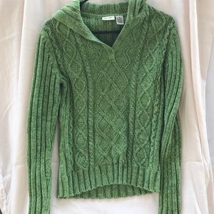 Cherokee small green warm marbled sweater knit